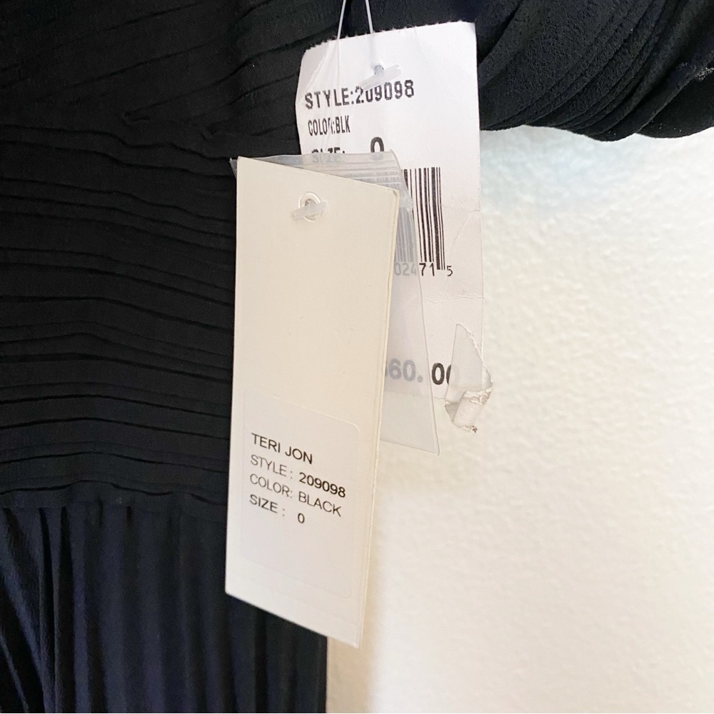 Teri Jon by Rickie Freeman Chiffon Pleated V Neck Gown 209098 - Picture 8 of 8